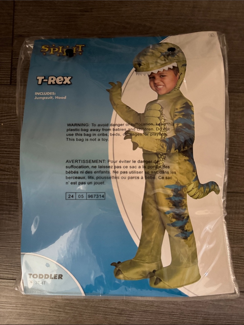 Spirit Dino T-Rex Toddler Costume - Green and Blue